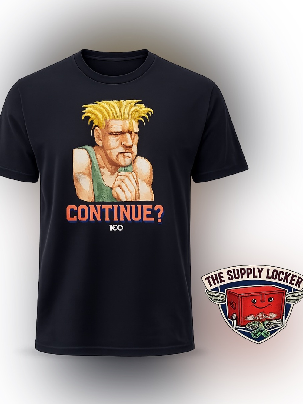 TEN-O Street Fighter Guile Continue? Graphic T Shirt XXL NWT Capcom